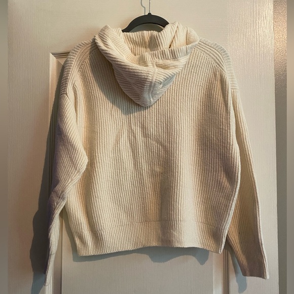 GAP Ivory Ribbed Knit Hoodie - Picture 2 of 2